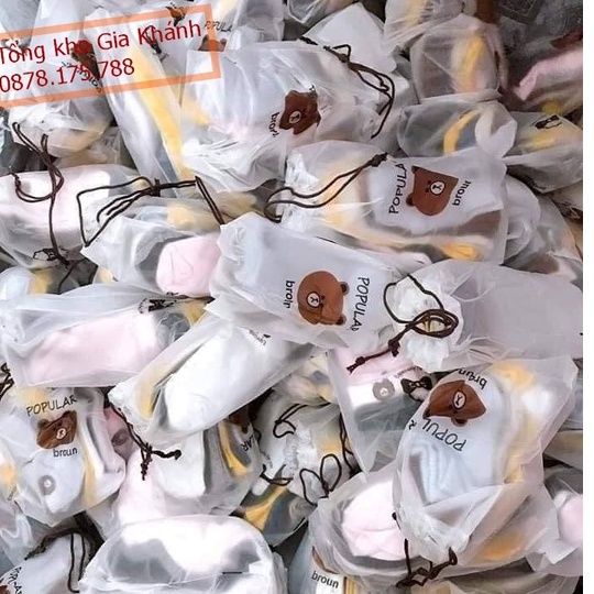 [ Set 10 ĐôI ] Tất Nữ Cổ Ngắn Dễ Thương Cute Phong Cách Hàn Quốc,Tất Gấu Set 10 Đôi
