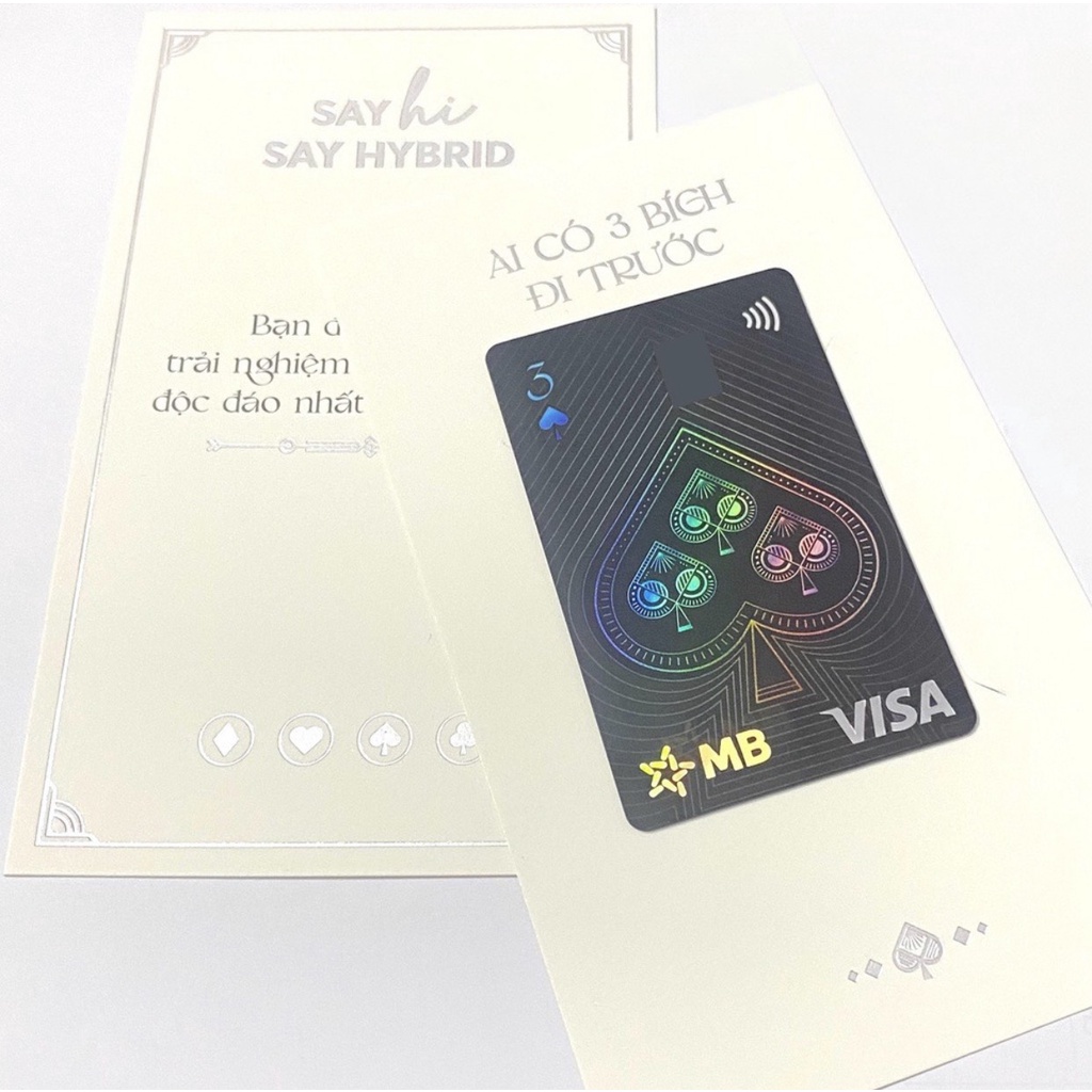 Thẻ 3 Bích, thẻ hi collection, MB bank, Thẻ 2 in 1