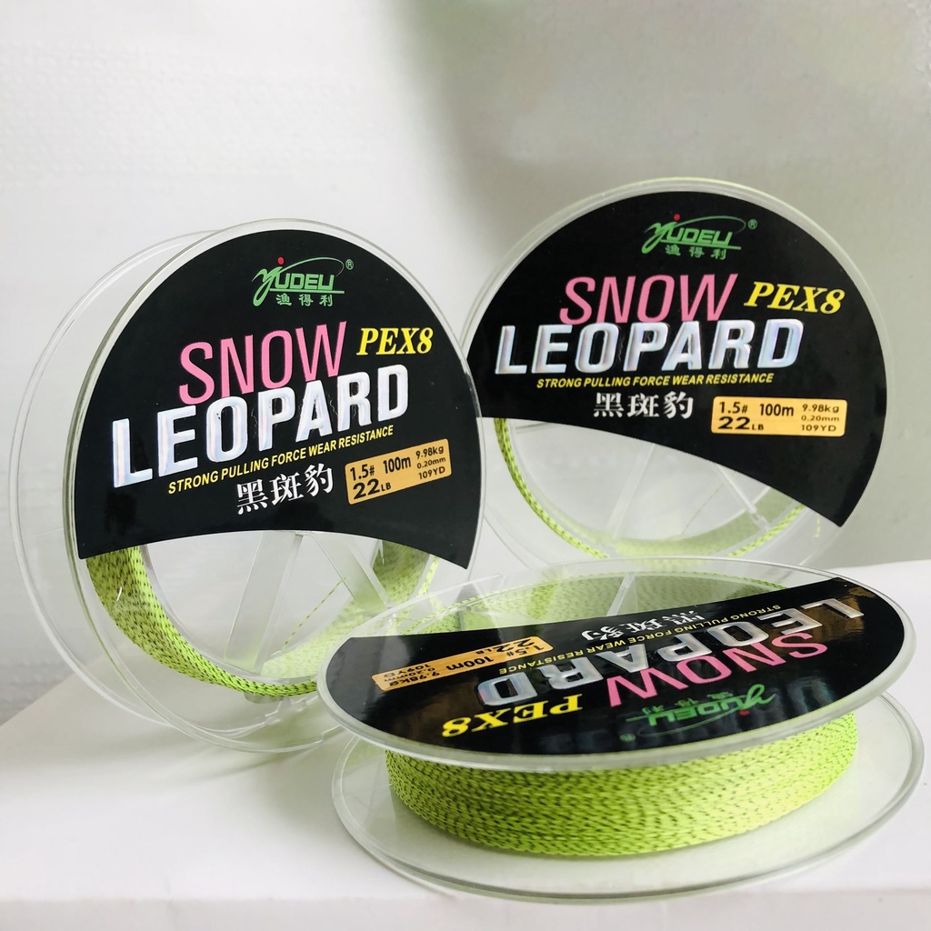 Dù Câu Cá Snow LeoPard PE X8 Dây Câu Cá Siêu Bền, Cước Câu Cá Chất Lượng