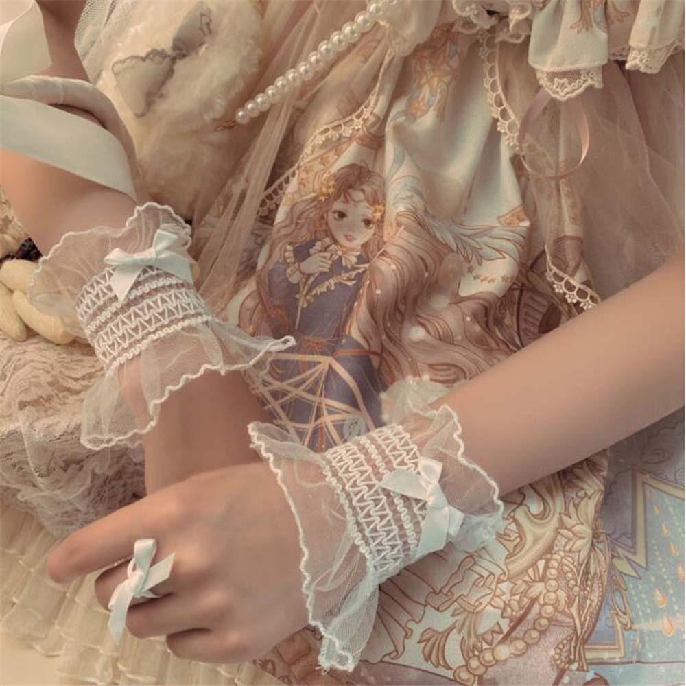 BACK2LIFE Băng Đeo Cổ Tay Hóa Trang Cô Hầu Gái Thời Trang Lolita