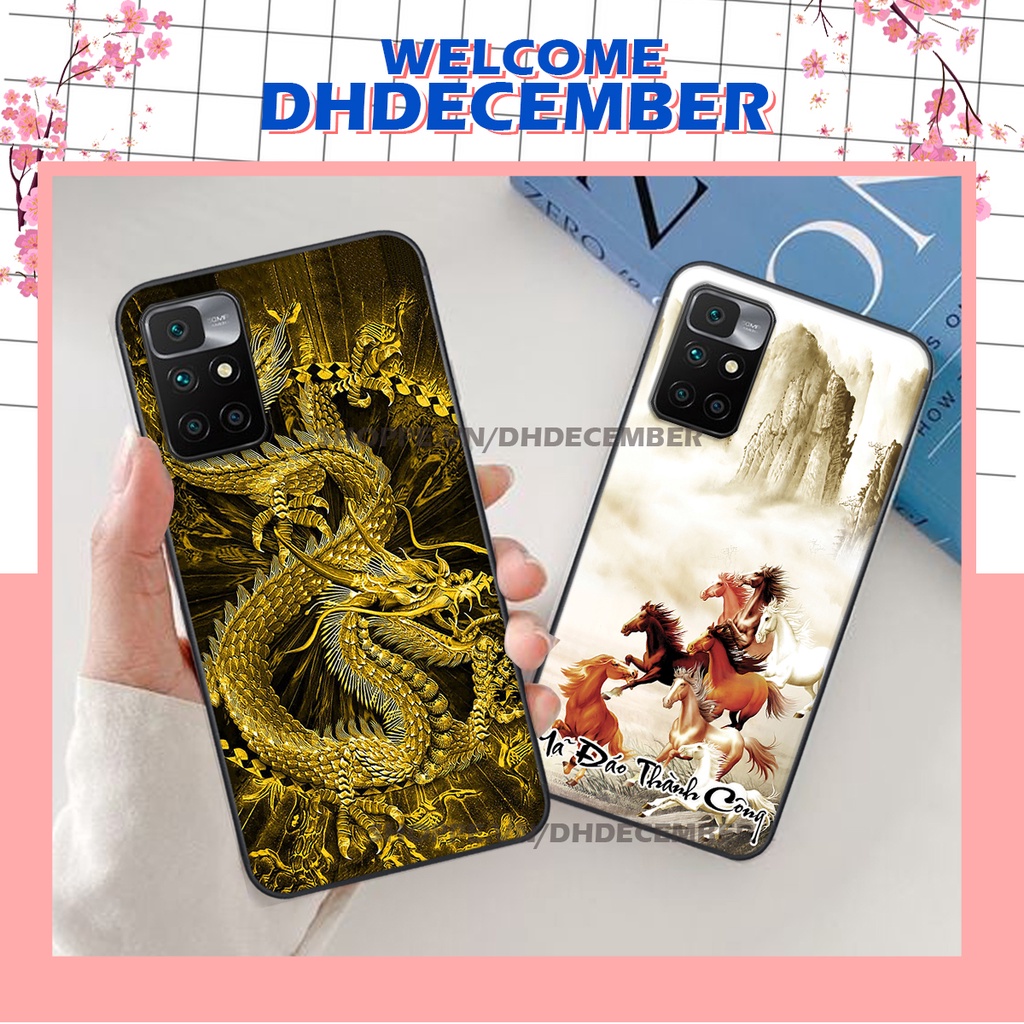 Ốp lưng Xiaomi REDMI 10 in hình thư pháp tâm an vạn sự an ,mã đáo thành công SIÊU CHẤT