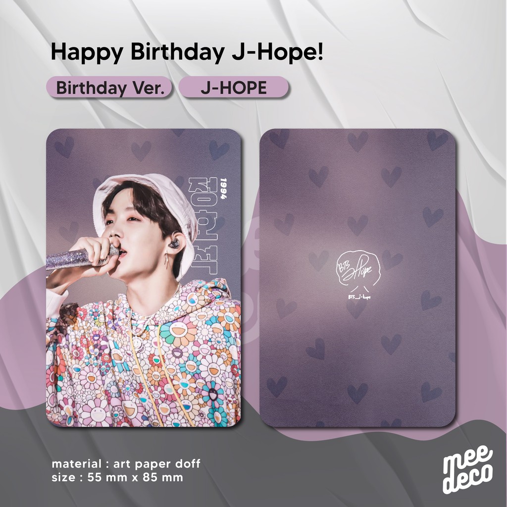 Thẻ Ảnh Nhóm Nhạc Bts J-hope