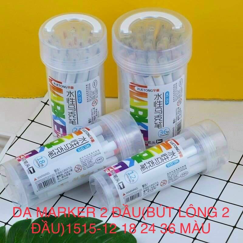 Dạ mầu Macker 24 mầu 2 đầu