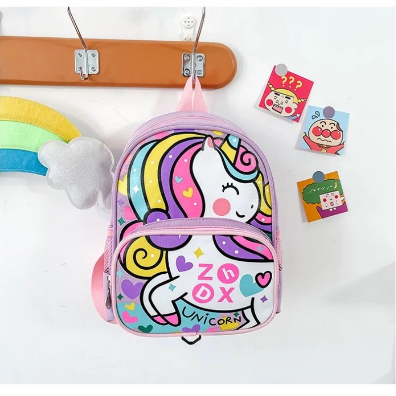 Balo trẻ em, ba lô Unicorn cho bé đi học mẫu giáo mầm non chất liệu cao cấp Xu Xu Kids