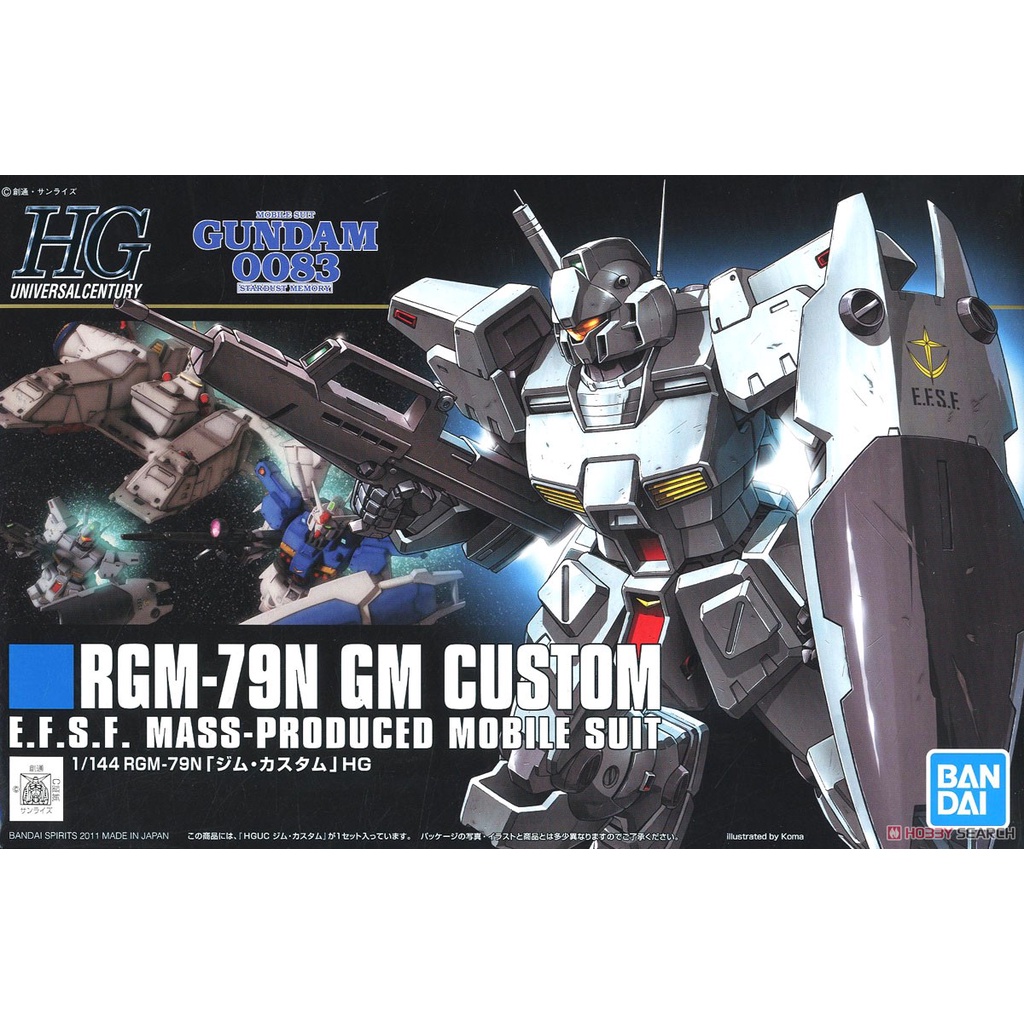 Mô hình lắp ráp HG UC RGM-79N GM Custom 120 Bandai 4573102574008