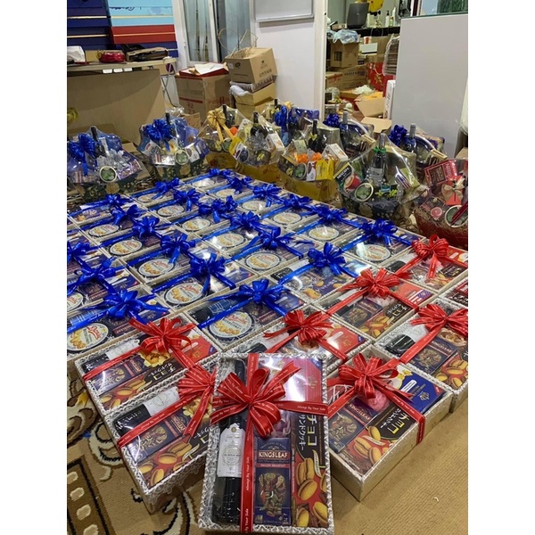 Khay gỗ làm giỏ quà