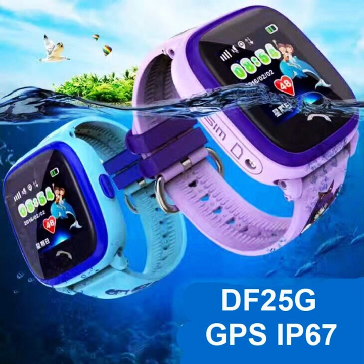 Đồng hồ định vị trẻ em DF25G - chống nước tuyệt đối (Màu Tím)