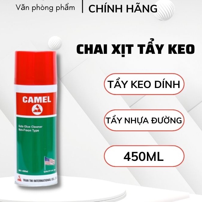 Chai Xịt Tẩy Băng Keo, Tẩy Băng Dính, Nhựa Đường Chính Hãng CAMEL 450ml