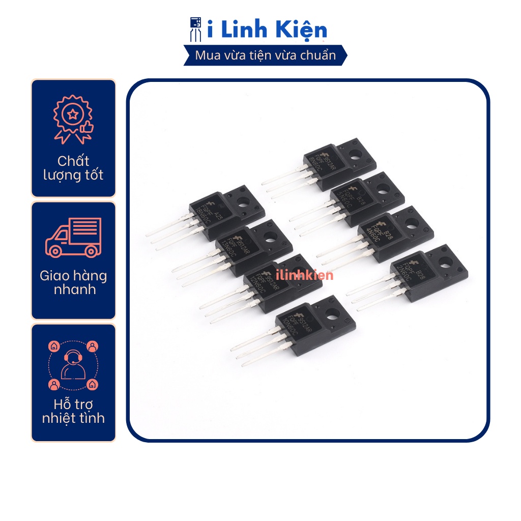 Mosfet 4N60 5N60 6N60 8N60 10N60 20N60 lưng nhựa chất lượng tốt.