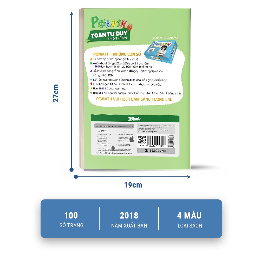 Sách Pomath Toán Tư Duy Cho Trẻ Em Tập 4