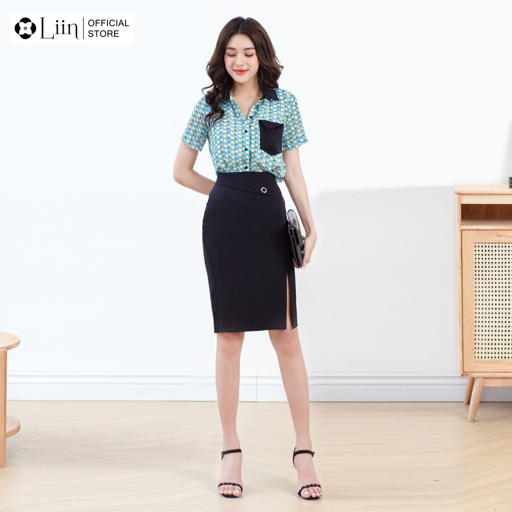 Chân váy nữ ngắn, Juyp Xẻ 1 Cúc form dáng ôm, cá tính Liin Clothing J4170 | WebRaoVat - webraovat.net.vn