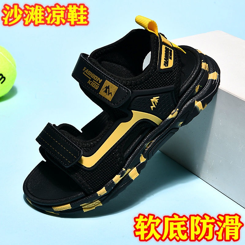 Xăng đan Đế Mềm Chống Trượt Khử Mùi Thời Trang Đi Biển Mùa Hè Cho Bé Trai 3-13 Tuổi 8 9 10 Tuổi