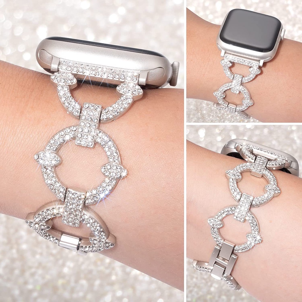 Dây Đeo Bằng Kim Loại Họa Tiết Bươm Bướm Cho Đồng Hồ Thông Minh apple watch band 7 6 se 5 4 3 2 41mm 45mm 38mm 40mm 42mm 44mm