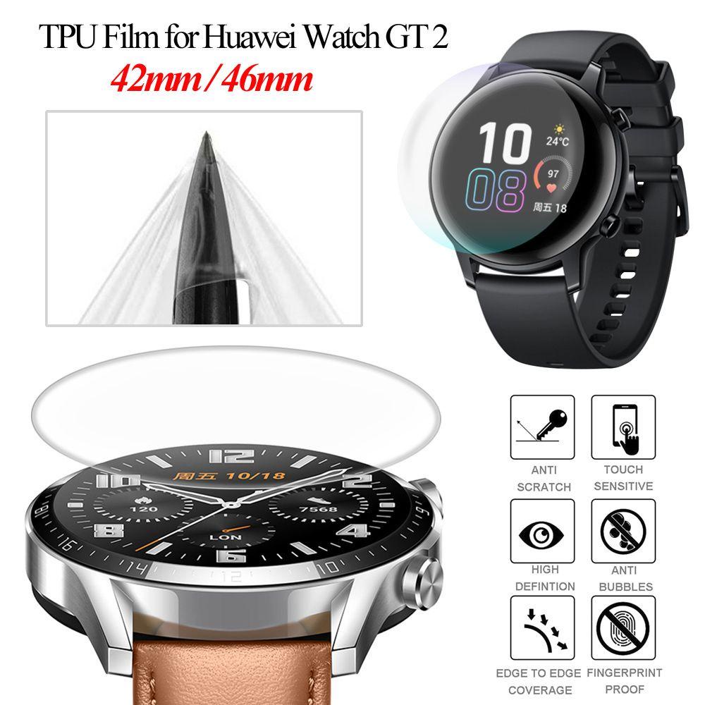BEBETTERM Miếng Dán TPU Mềm Bảo Vệ Màn Hình HD Cho Đồng Hồ Thông Minh Huawei Watch GT 2 42mm 46mm