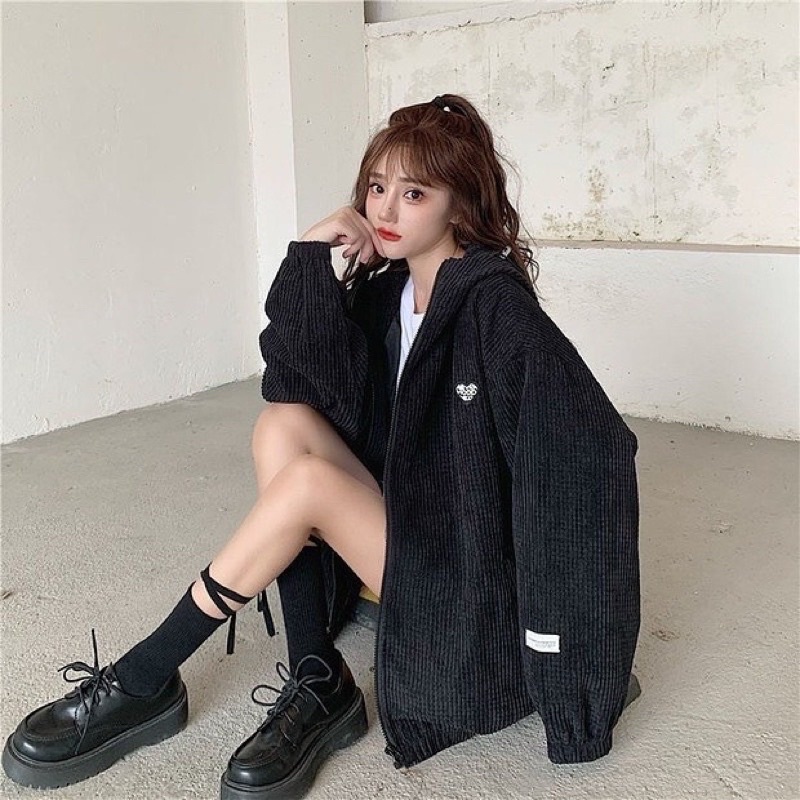 [SẴN ẢNH THẬT] Áo Khoác Nhung Nổi Jacket VIGO From Rộng Nam Nữ Unisex Phong Cách Ulzzang
