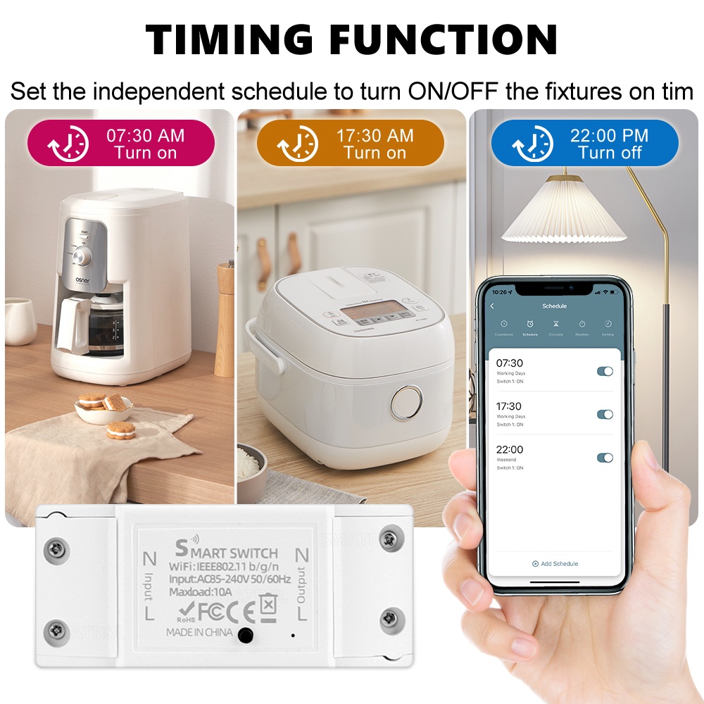 Công tắc wifi Smart life - ROVF PHIÊN BẢN TIẾNG VIỆT, công tắc điều khiển từ xa