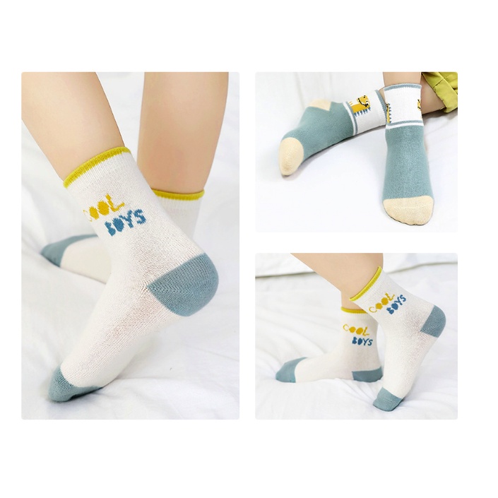 Set 5 đôi vớ in họa tiết hoạt hình dễ thương cho bé trai gái 1-12 tuổi hàng loại 1 chất đẹp