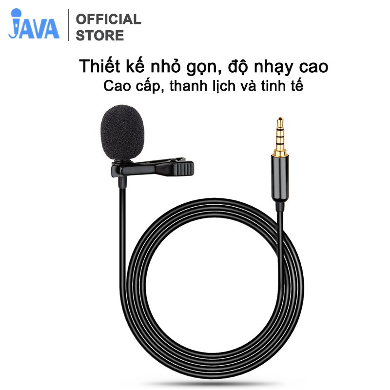 Micro thu âm cài áo mini [TẶNG KÈM DÂY NỐI DÀI] - Đầu tai nghe 3.5mm cho điện thoại, laptop, PC