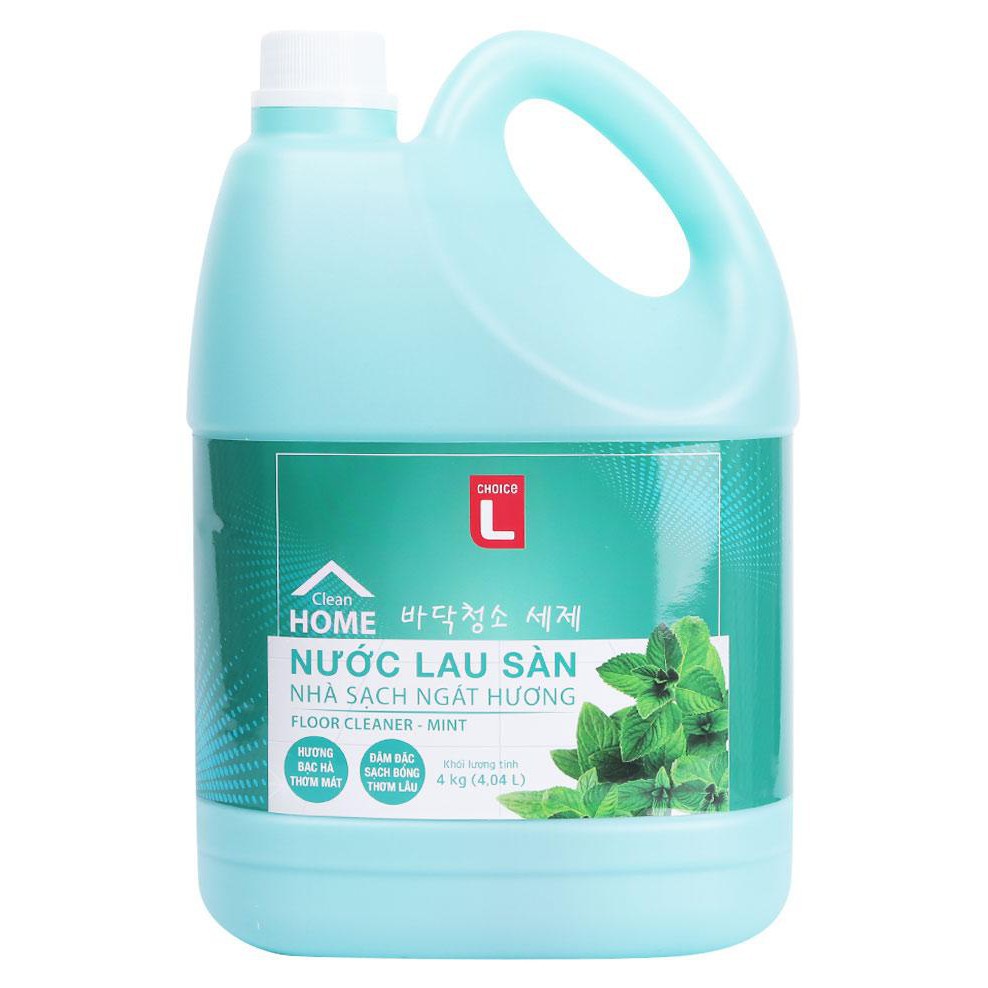 (Chính hãng) Nước Lau Sàn Hương Bạc Hà / Lavender Choice L (CL) Chai 4 KG
