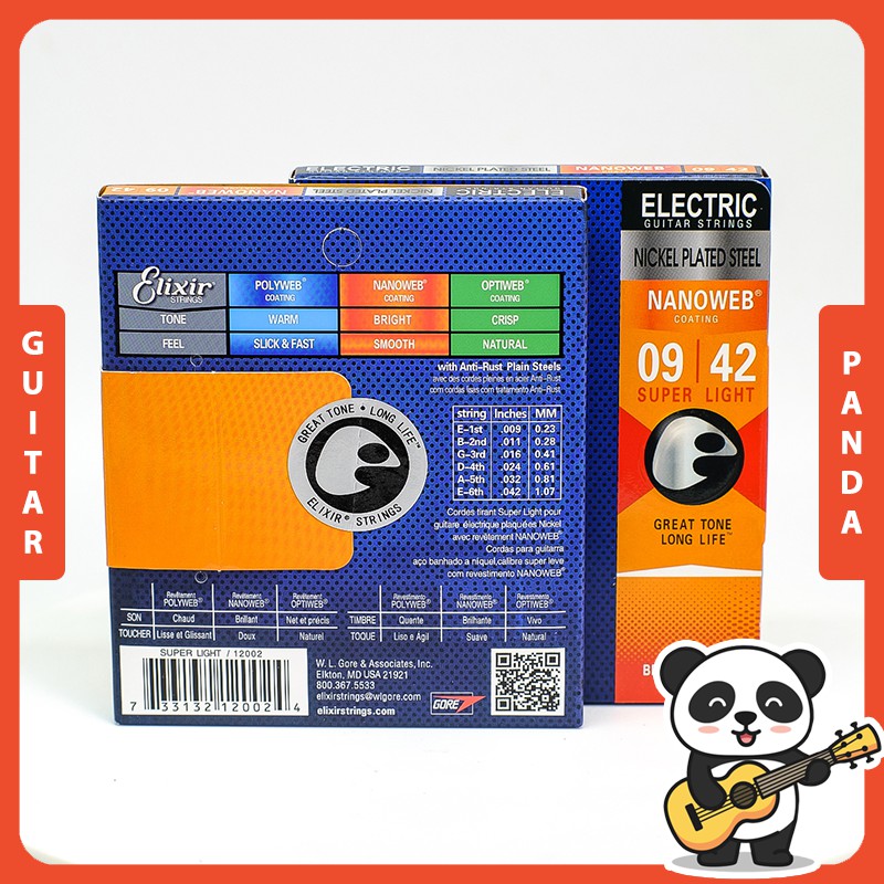 Bộ Dây Đàn Guitar Điện Elixir 12002 12052 | Guitar Panda