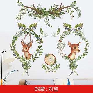 Miếng Dán Tường Trang Trí Hình Lá Cây Nhiệt Đới 3d