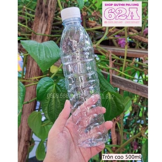 Chai 450ml Nhựa kèm nắp trắng