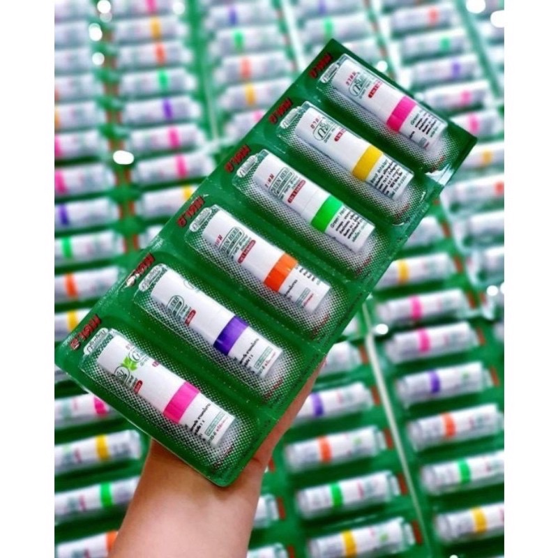 🦚 Vỉ 6 ống hít thông mũi Green Hẻrb Thái Lan