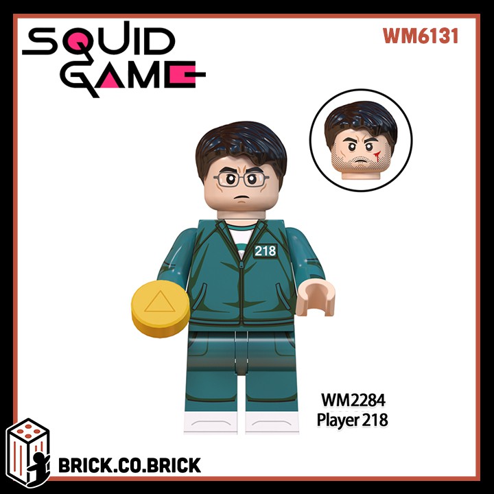 Lego Trò Chơi Con Mực Mô Hình Minifigure Squid Game Lắp Ráp Lính Tam Giác Búp Bê Oh Il Nam Gi Hoon Sae Byuk WM6131