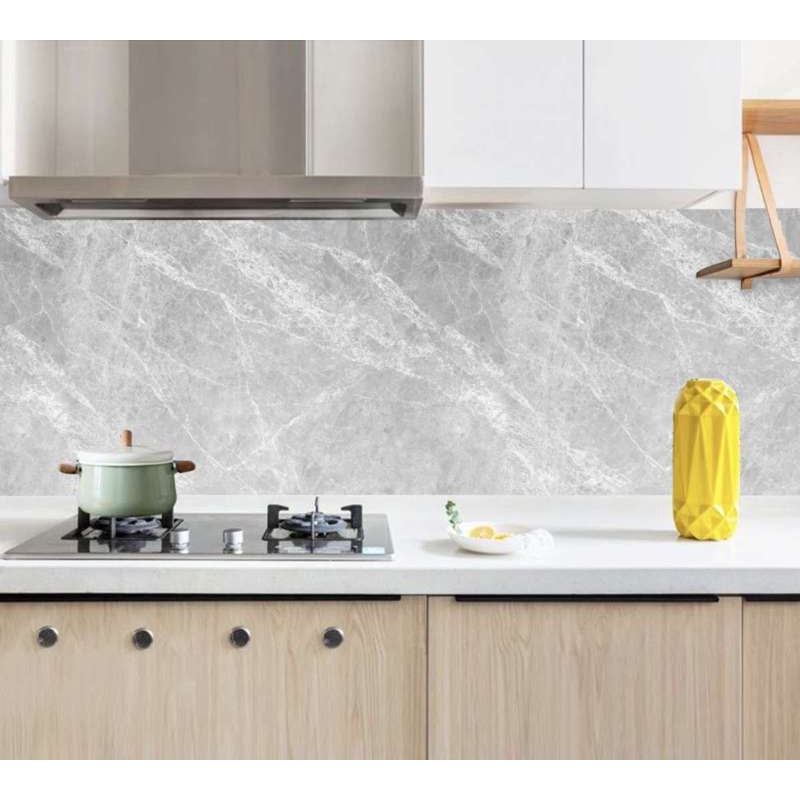 Decal tráng nhôm dán bếp ĐÁ HOA CƯƠNG ĐÁ XÁM MỚI khổ 60cm có keo sẵn - giá bán 1 mét