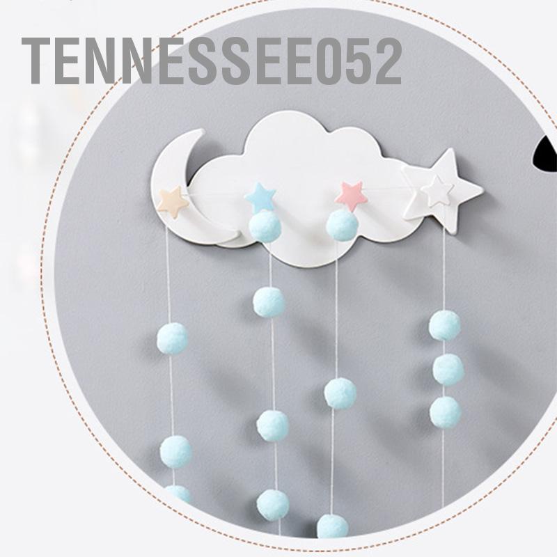 Tennessee052 Người giữ chìa khóa tường đám mây Độ dính chắc chắn Treo Hình dạng dễ thương Vô giá Móc áo khoác phòng ngủ cho nhà