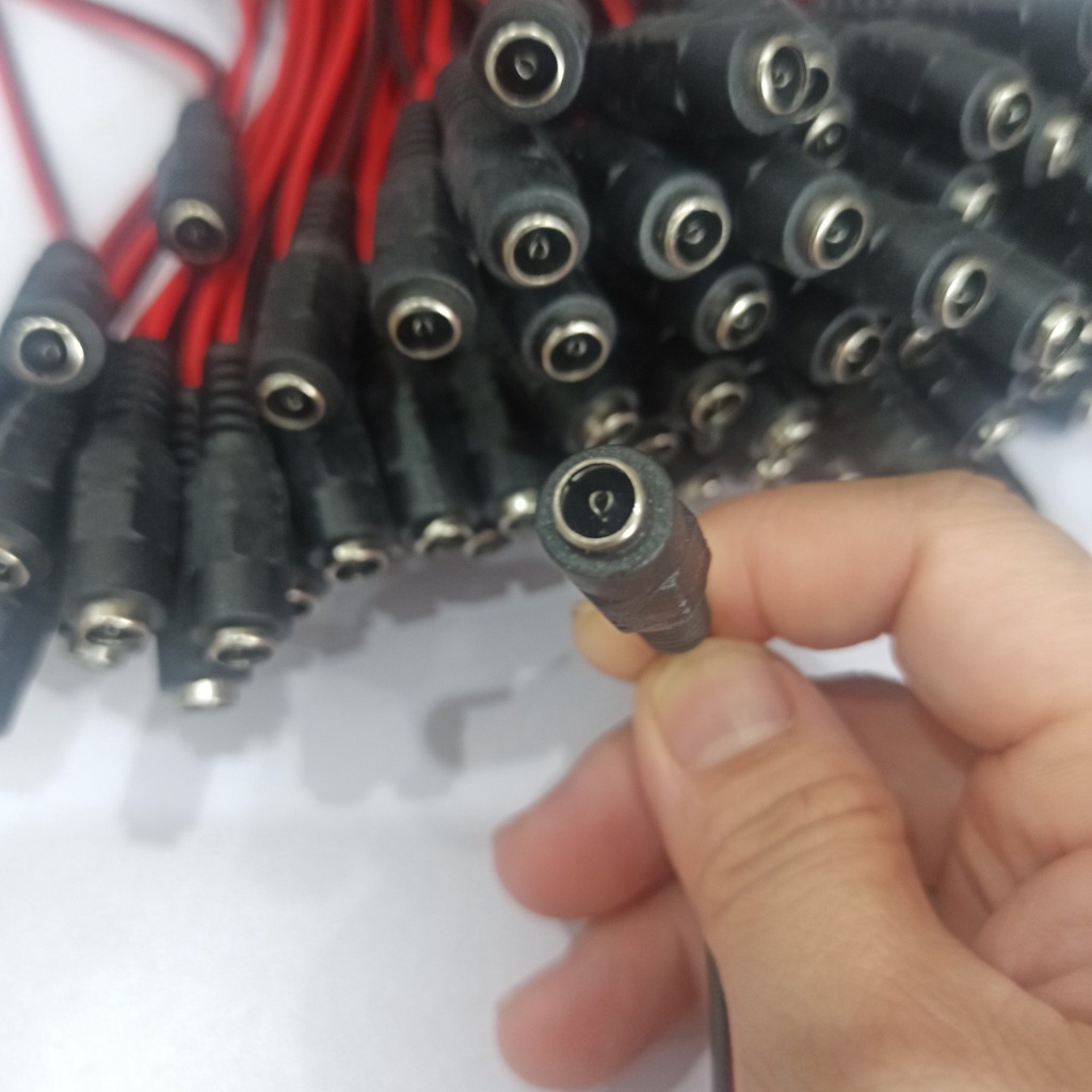 Dây nguồn DC đầu jack cái, zắc đực kích thước 5.5x2.1mm