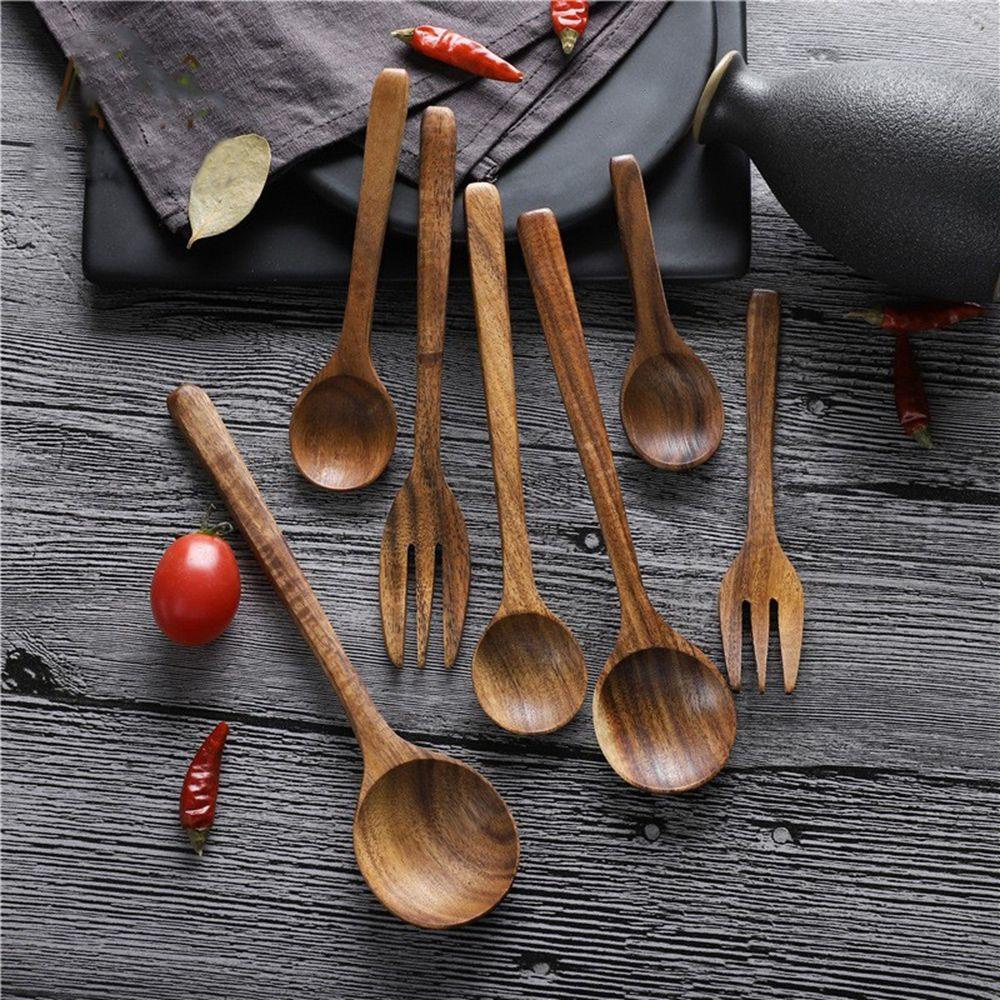 YIYU Muỗng Gỗ Pha Cà Phê Thân Thiện Với Môi Trường