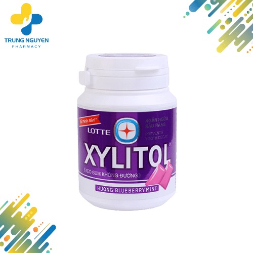 Kẹo gum không đường Lotte Xylitol (Hũ 58g)