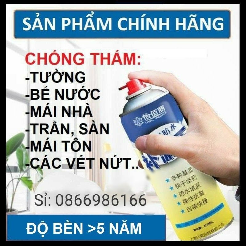 Bình xịt chống thấm dột, chống nước, chai xịt chống dột mái nhà, tường, ống nước... đa năng