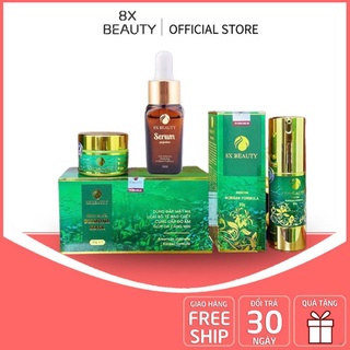 Combo mặt nạ tảo +serum +kem face dưỡng da nám chống nắng