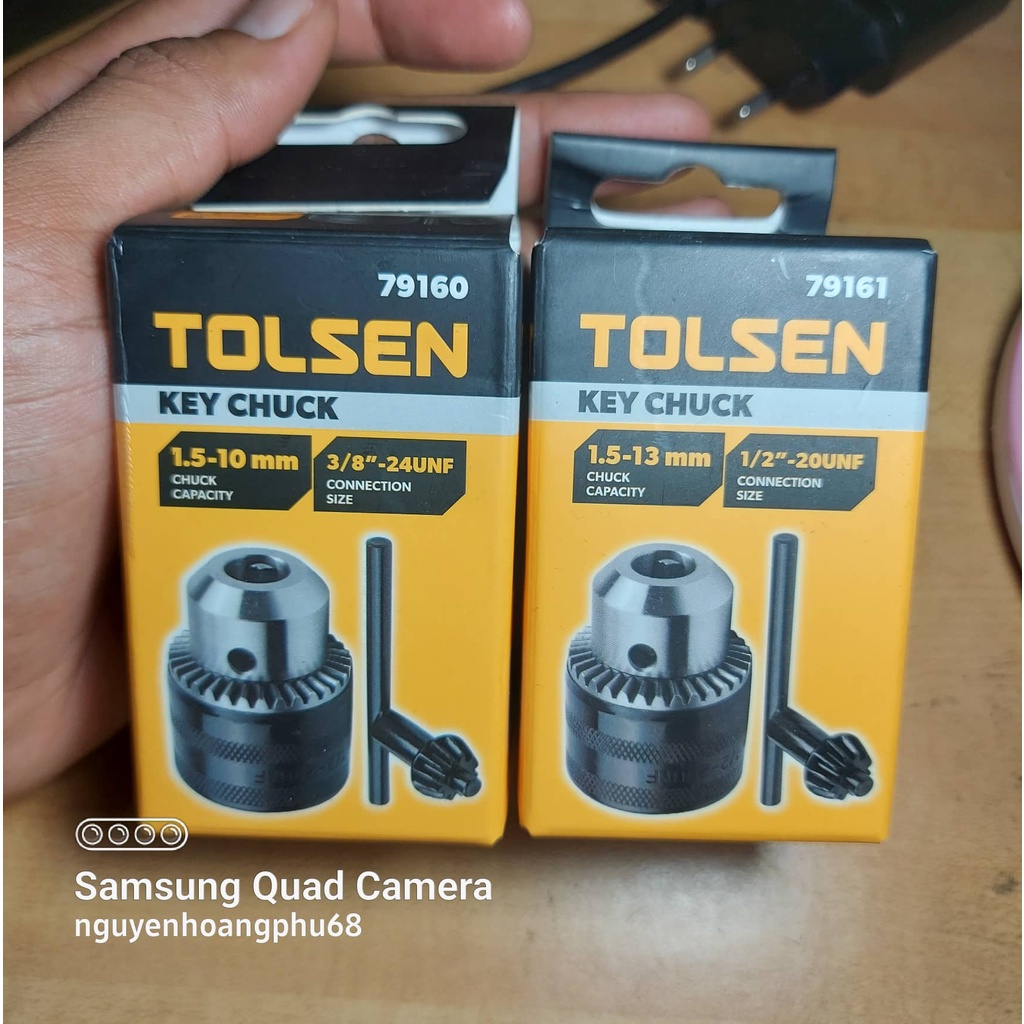 đầu kẹp mũi khoan tolsen 10mm 13mm