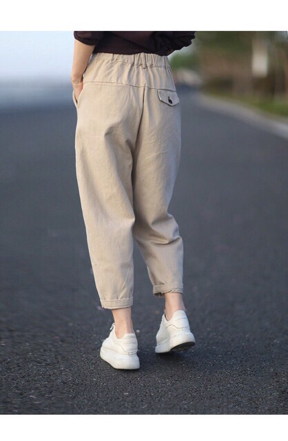 Quần kaki cúc khoá chun lưng kiểu hiphop cá tính | BigBuy360 - bigbuy360.vn