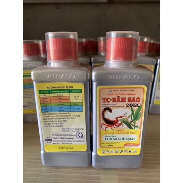 Sản phẩm TC năm sao Bọ Cạp 20EC dùng trên cây cảnh, rau màu, cây ăn trái, chè, cà phê…