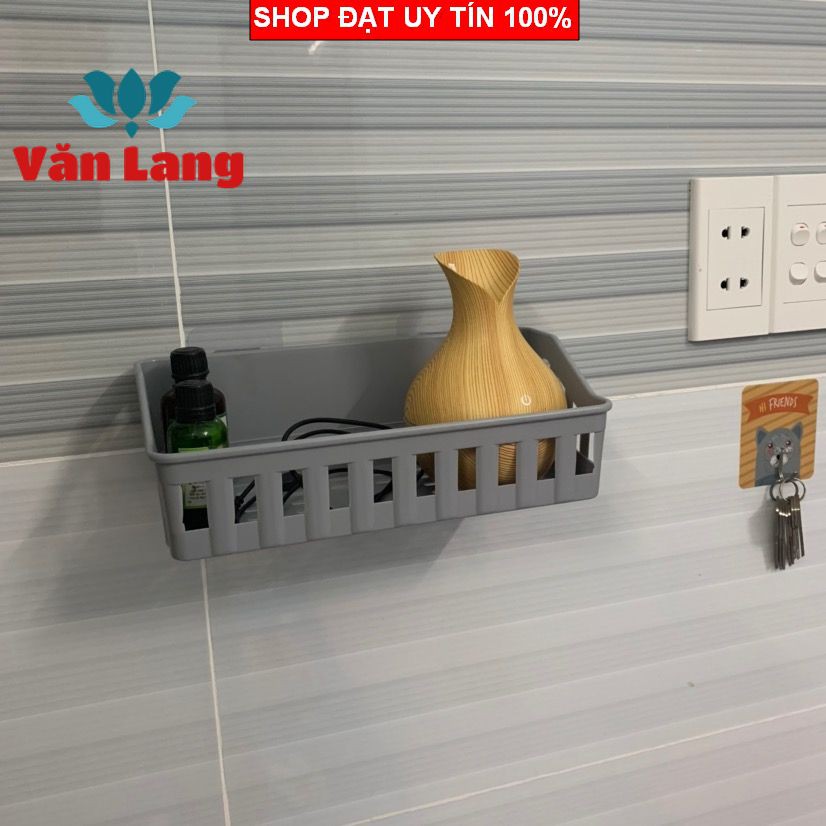 Kệ chữ nhật dán tường để đồ nhà tắm loại to chắc chắn