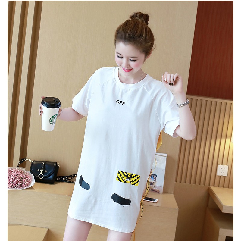 ĐẦM BẦU COTTON TRẺ TRUNG WHITE DR2367