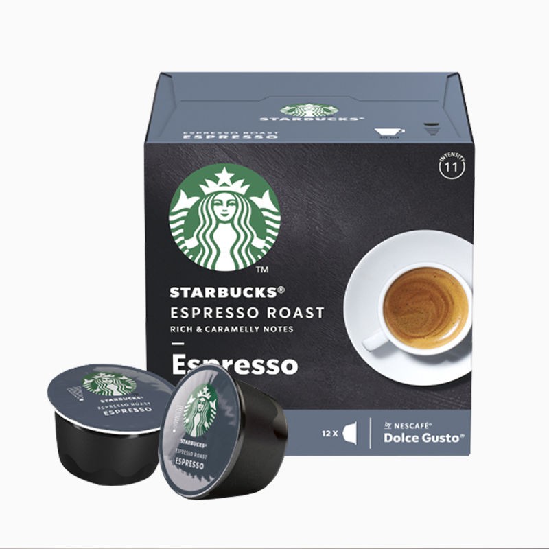 ☄▲◙Nestle Dolce Gusto Starbucks Cà phê viên nén mới kiểu Ý Rang cô đặc 12