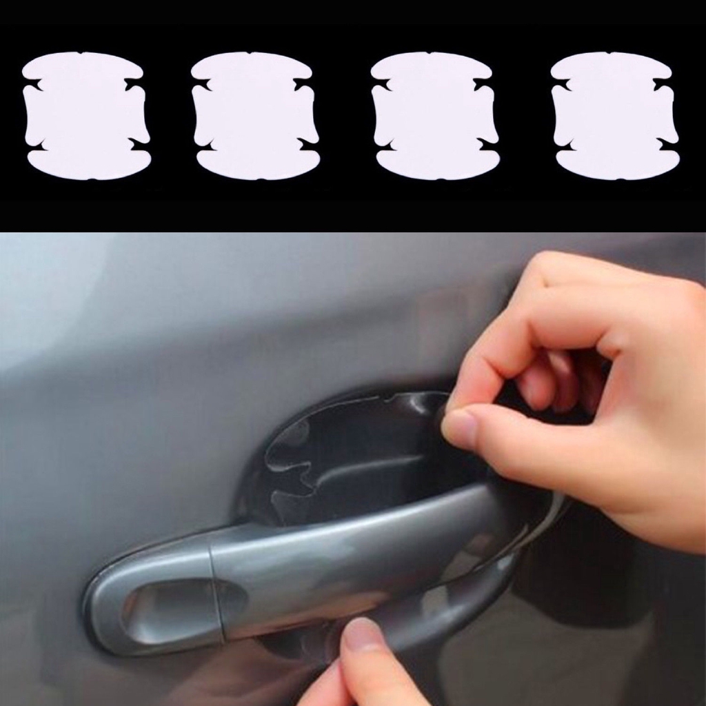 Bộ 8 miếng dán chống trầy xước bảo vệ tay nắm cửa xe hơi