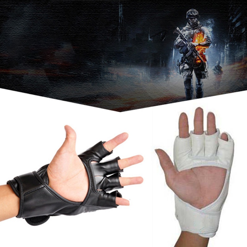 1 Đôi Găng Tay Hở Ngón Tập Boxing Taekwondo Muay Thai