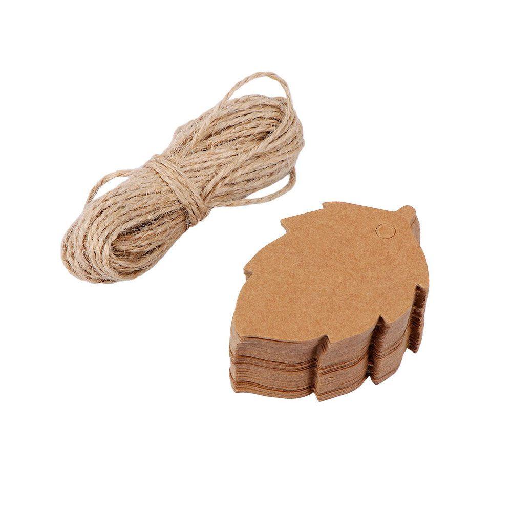 Set 100 Thẻ Quà Tặng Hình Lá Phong Và Lá Phong Handmade