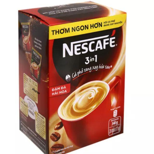 Cà Phê Sữa NesCafé 3 in 1 Đậm Đà Hài Hòa 340g (20 gói x 17g)