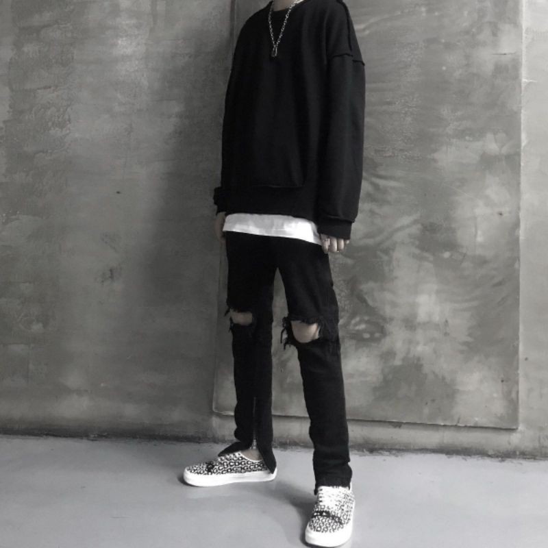 [ORDER TAOBAO] QUẦN BÒ RÁCH GỐI NAM