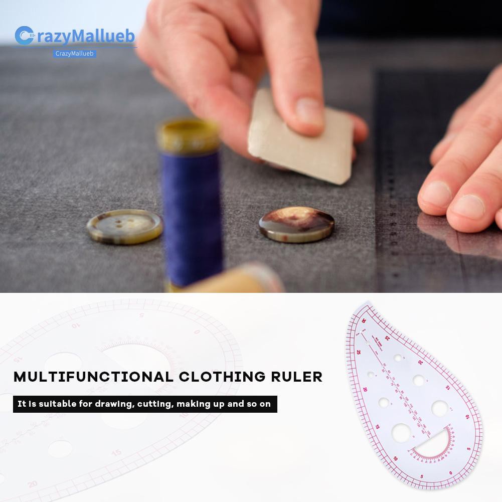 Crazymallueb❤French Curve Metric Sewing Ruler Plastic Tailor Dressmaking Pattern Making Tools❤New