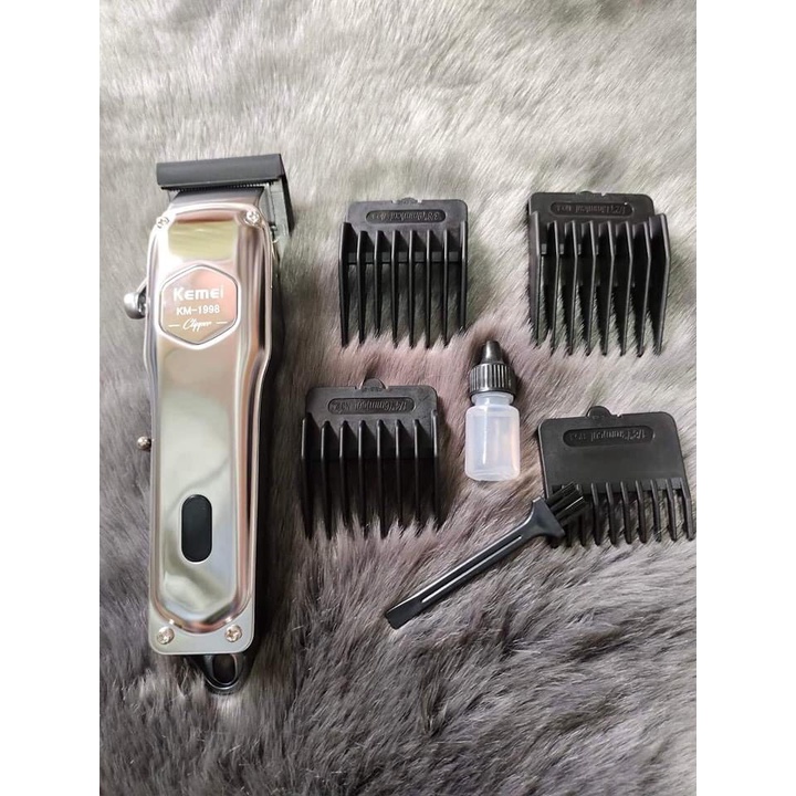 Tông đơ cắt tóc cao cấp Kemei 1998  lưỡi kép cấu tạo từ thép cacbon cao không gỉ sét,sắc bén Tăng Đơ Hớt Tóc Nam