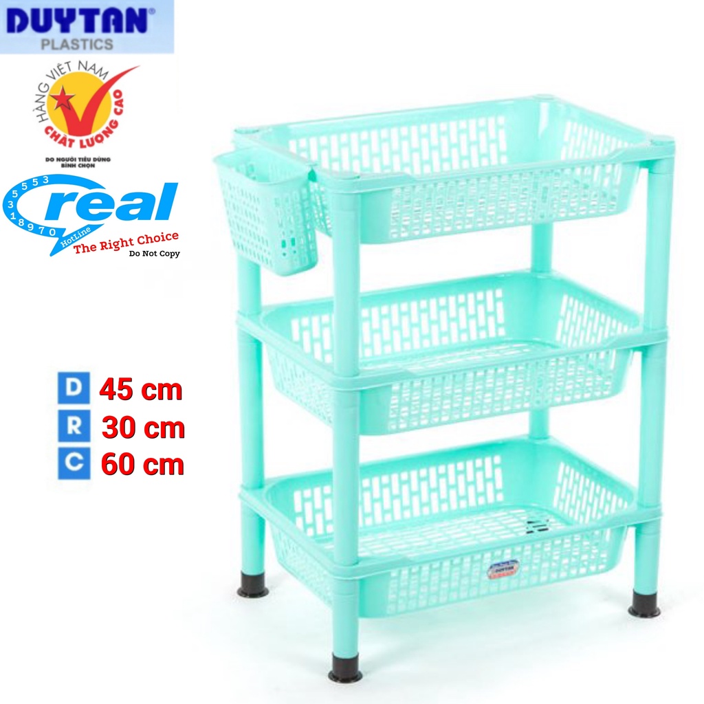 Kệ chén nhựa duy tân 3 Tầng Kiểu ( Ngang 44 x R30 x Cao 60 cm)