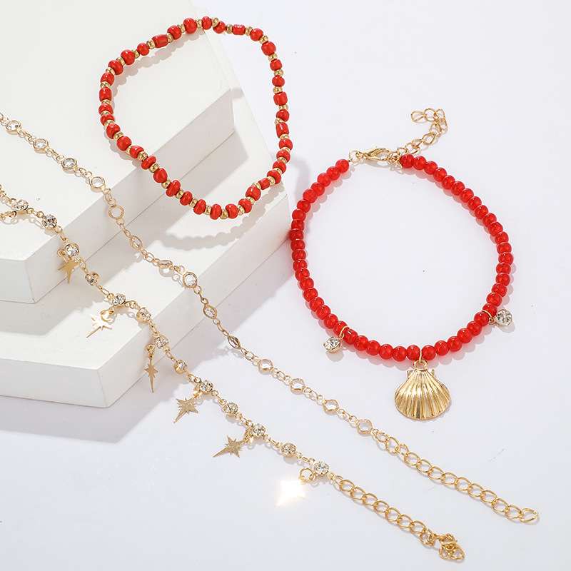 Set Shell Pendant Chain Anklet Ladies Accessories Charm Anklet | BigBuy360 - bigbuy360.vn